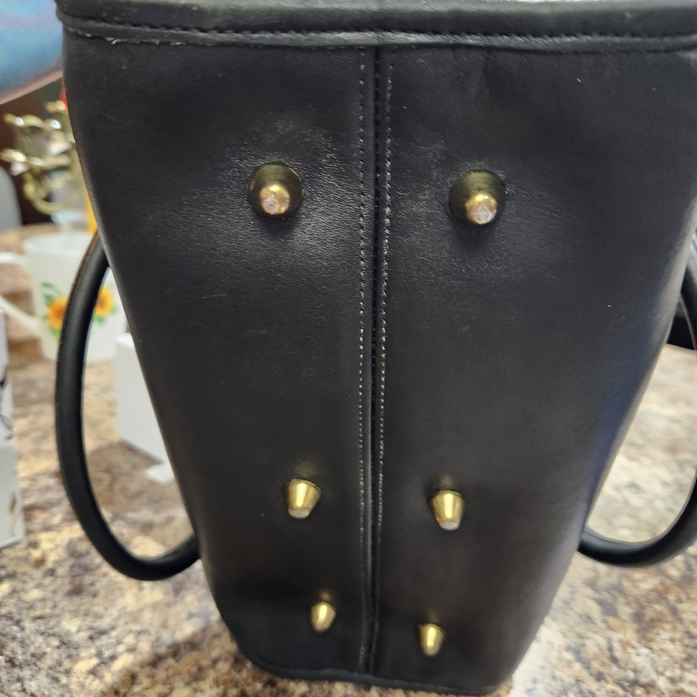 Vintage Coach Black SATCHEL Leather Bag - Picture 14 of 15